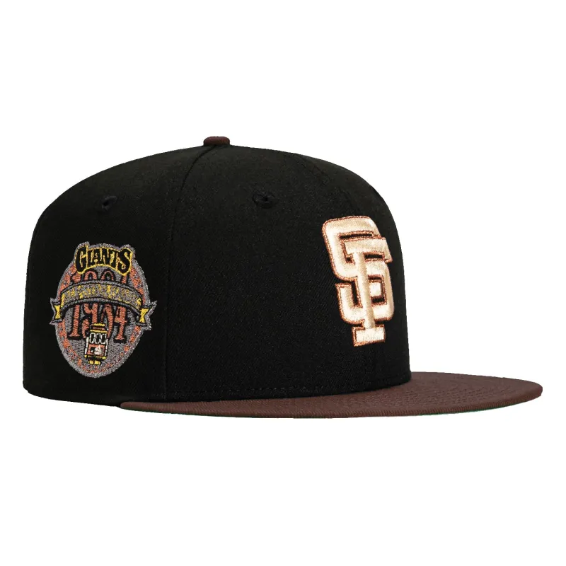 New Era 59Fifty San Francisco Giants 1984 All Star Game Patch Hat - Black, Brown sold by Hat Club