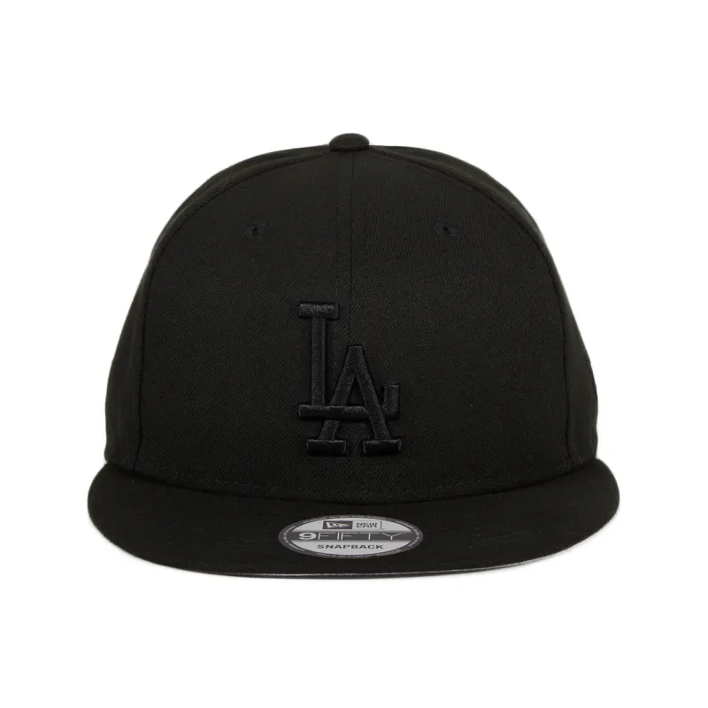 New Era 9Fifty MLB Basic Los Angeles Dodgers Snapback Hat - Black, Black made by New Era
