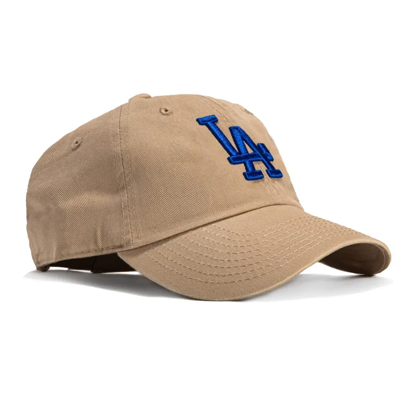 47 Brand Los Angeles Dodgers Cleanup Adjustable Hat - Khaki, Royal made by Hat Club