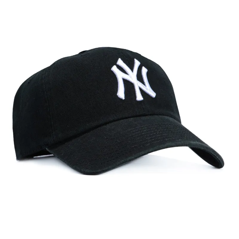 47 Brand New York Yankees Cleanup Adjustable Hat - Black, White sold by Hat Club