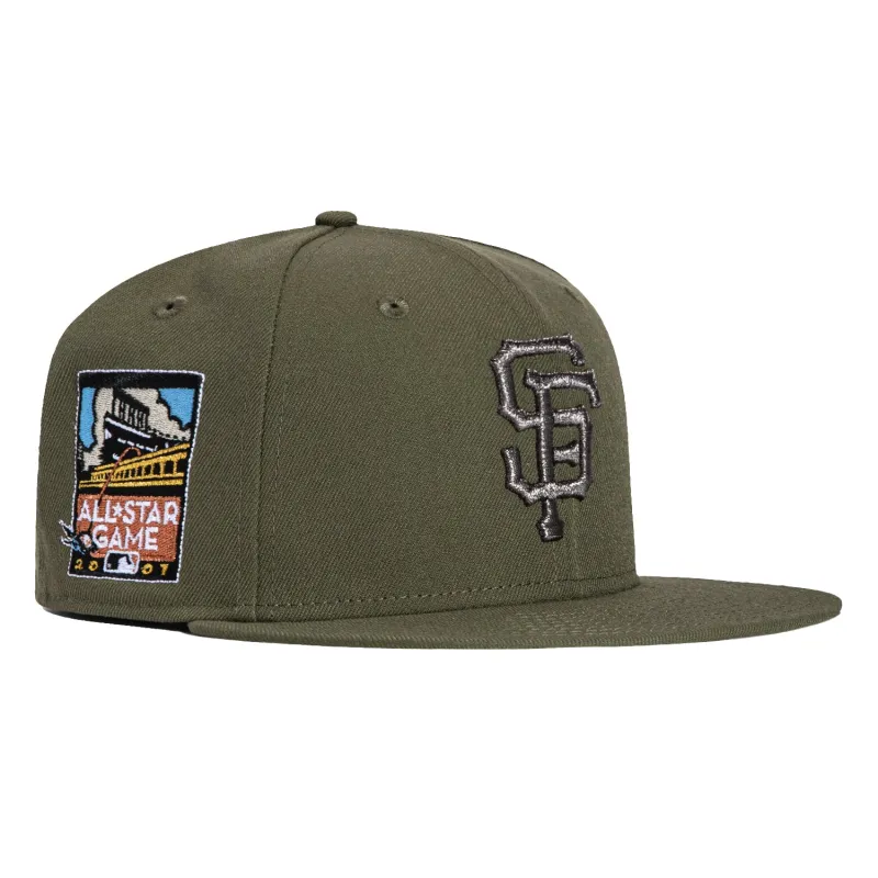 New Era 59Fifty San Francisco Giants 2007 All Star Game Patch Hat - Olive sold by Hat Club