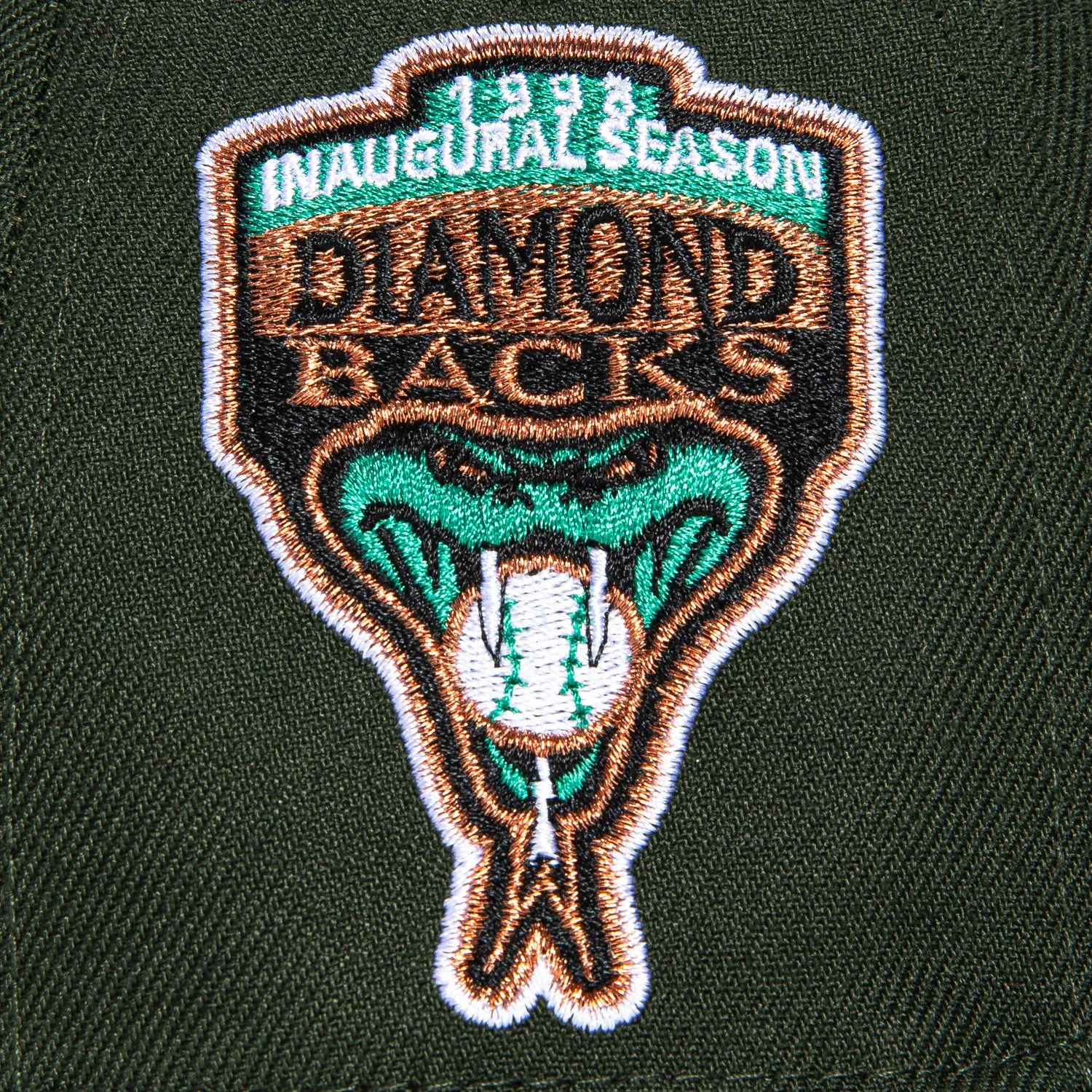 New Era 59Fifty Arizona Diamondbacks Inaugural Patch A Hat - Green, White, Metallic Copper sold by Hat Club product image thumbnail 5