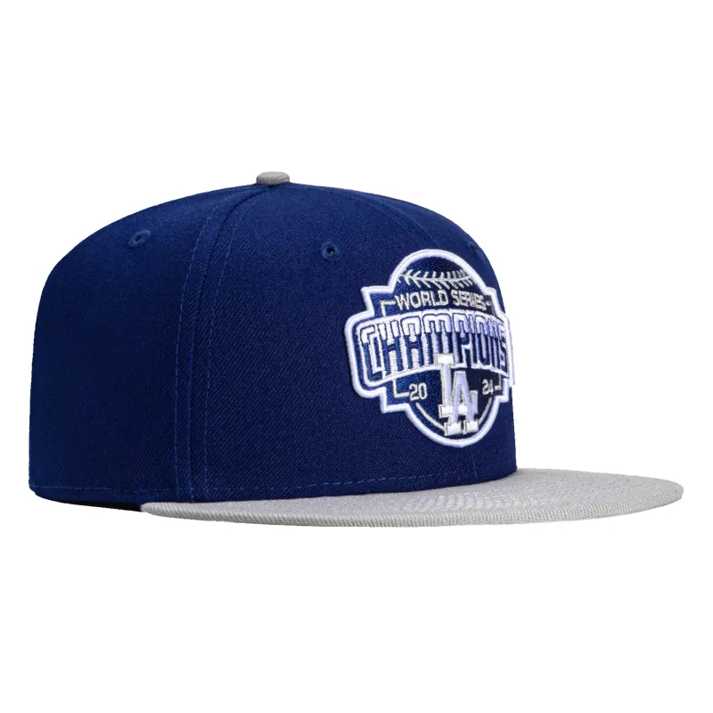 New Era 59Fifty Los Angeles Dodgers 2024 World Series Champions Logo Hat - Royal, Grey sold by Hat Club