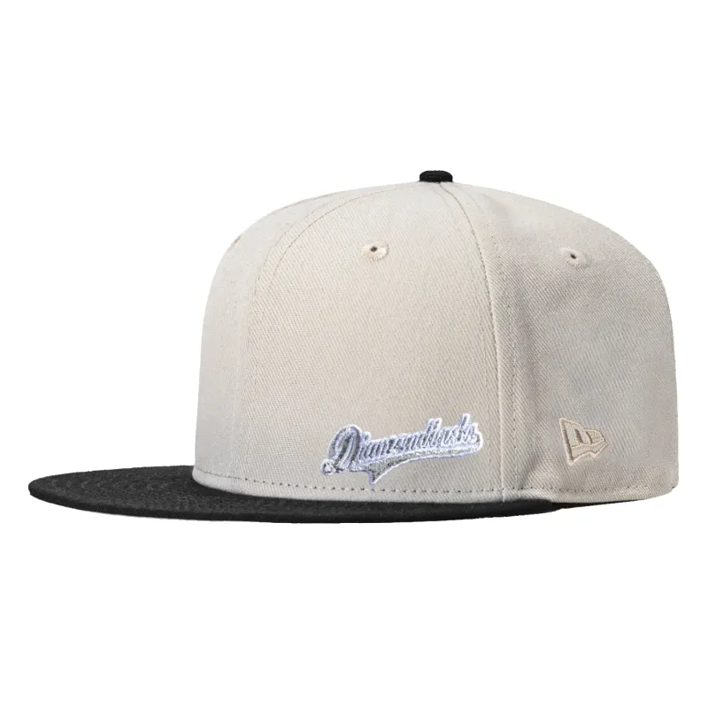 New Era 59Fifty Flawless Script Arizona Diamondbacks Inaugural Patch Hat - Stone, Black sold by Hat Club