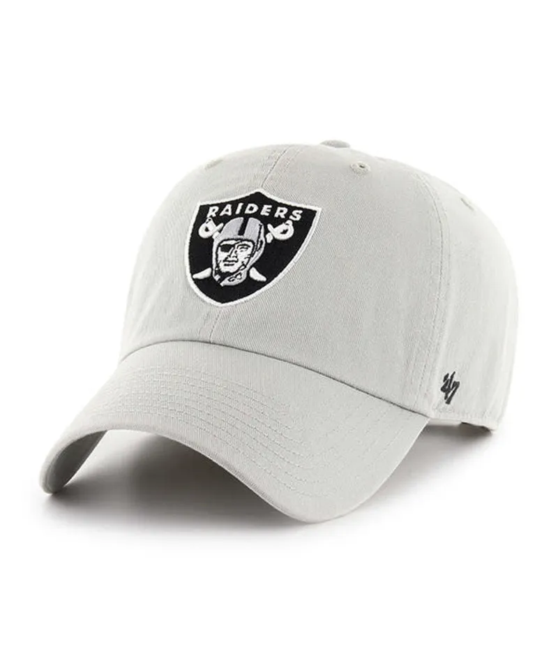 47 Brand Las Vegas Raiders Cleanup Adjustable Hat - Gray sold by Hat Club