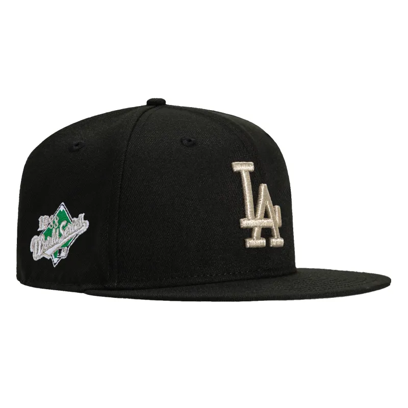 New Era 59Fifty Los Angeles Dodgers 1988 World Series Patch Hat - Black, Metallic Silver sold by Hat Club