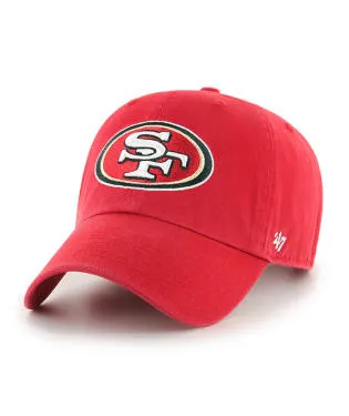 47 Brand San Francisco 49ers Adjustable Cleanup Hat - Red sold by Hat Club