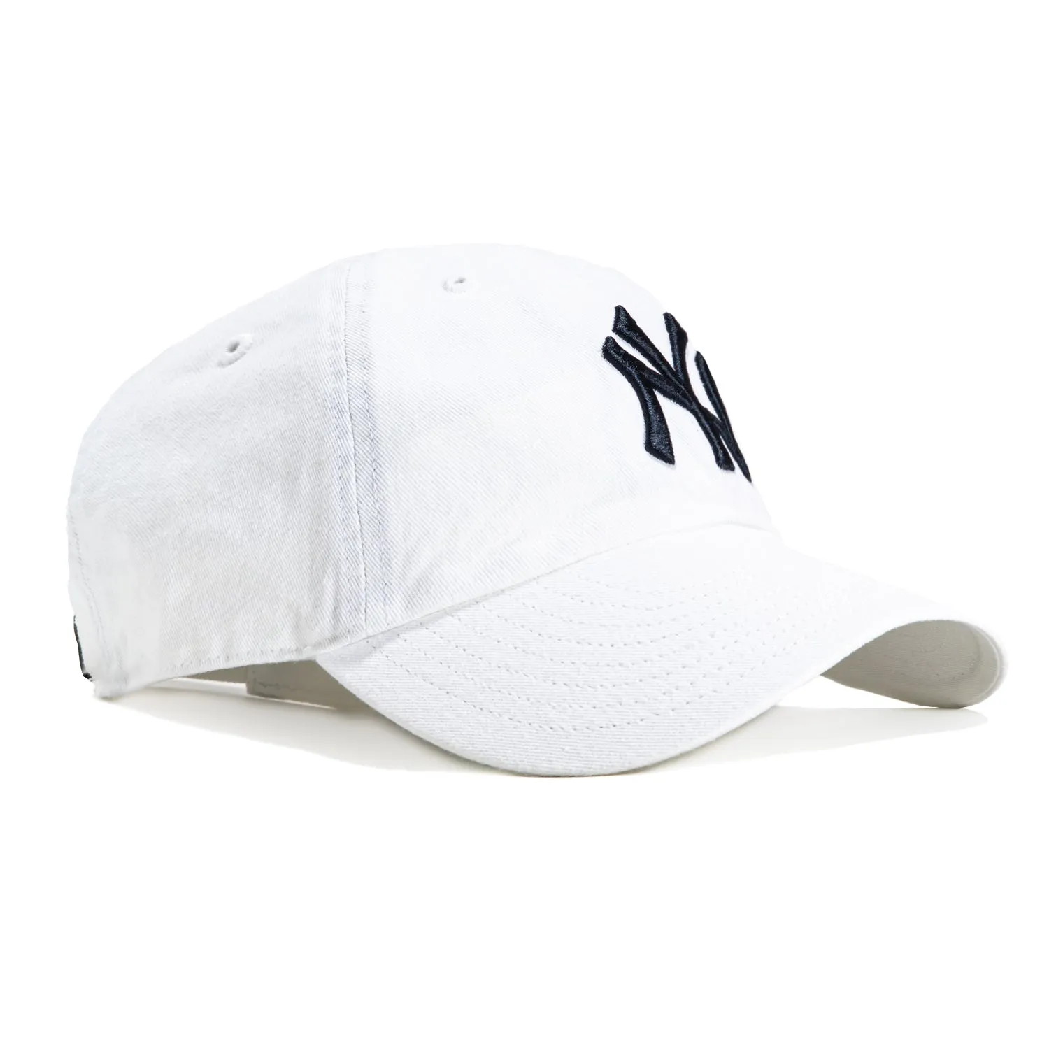 47 Brand New York Yankees Cleanup Adjustable Hat - White, Navy sold by Hat Club