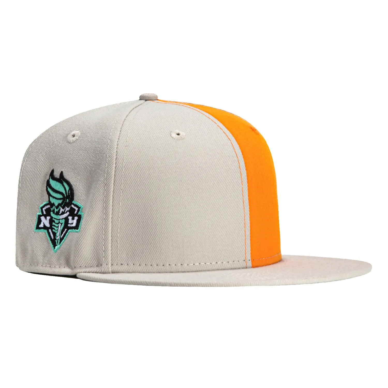 New Era 59Fifty Flawless New York Liberty Logo Patch WNBA Logo Hat - Stone, Light Orange sold by Hat Club product image thumbnail 2