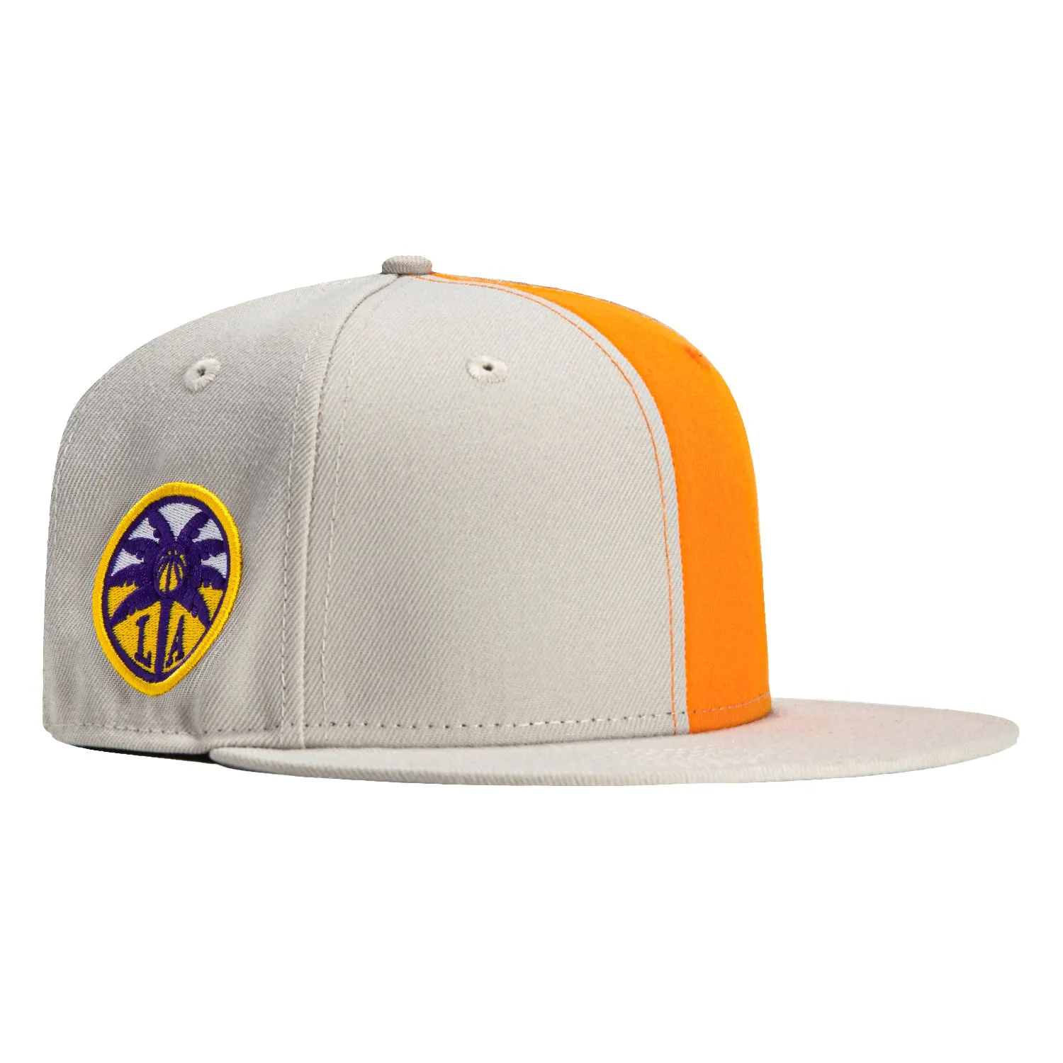 New Era 59Fifty Flawless Los Angeles Sparks Logo Patch WNBA Logo Hat - Stone, Light Orange sold by Hat Club product image thumbnail 2