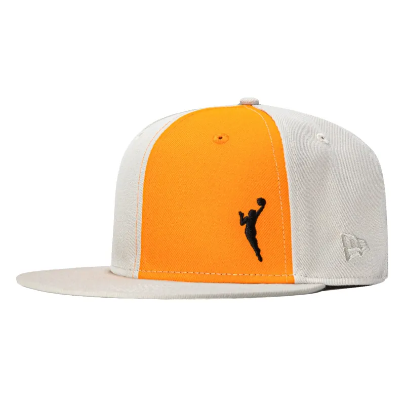 New Era 59Fifty Flawless Los Angeles Sparks Logo Patch WNBA Logo Hat - Stone, Light Orange made by New Era