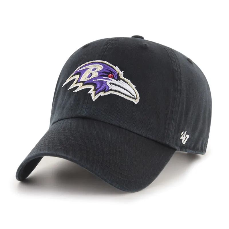 47 Brand Baltimore Ravens Cleanup Adjustable Hat - Black made by 47