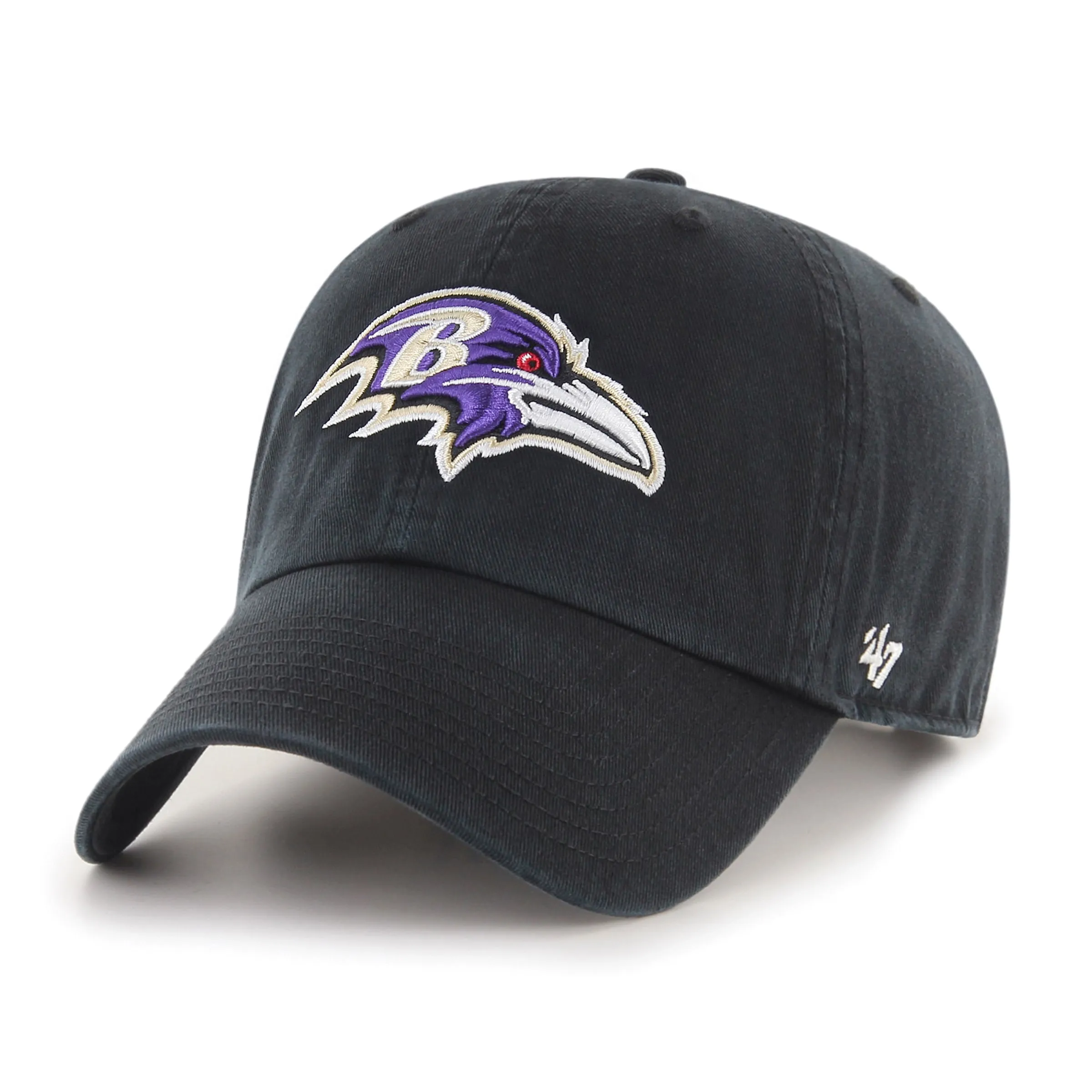 47 Brand Baltimore Ravens Cleanup Adjustable Hat - Black sold by Hat Club