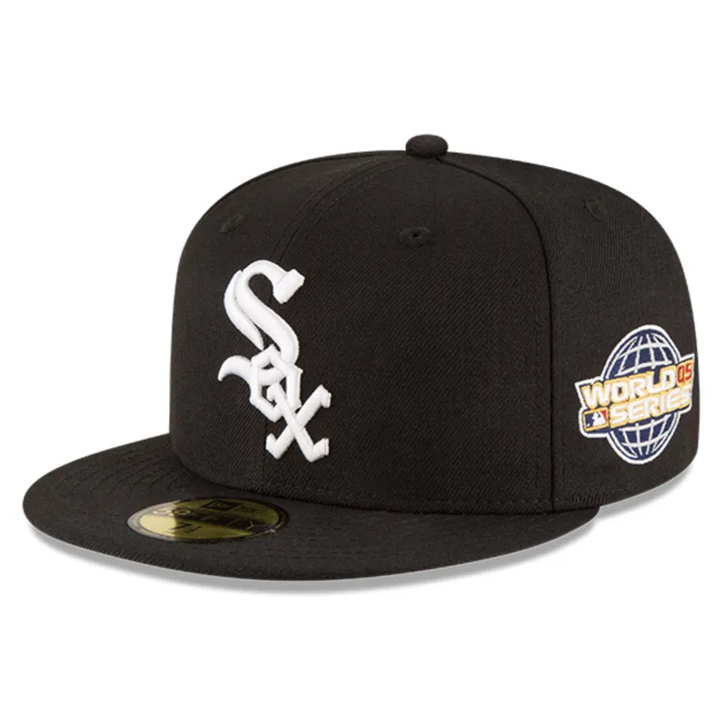 New Era 59Fifty Chicago White Sox 2005 World Series Patch Hat - Black sold by Hat Club