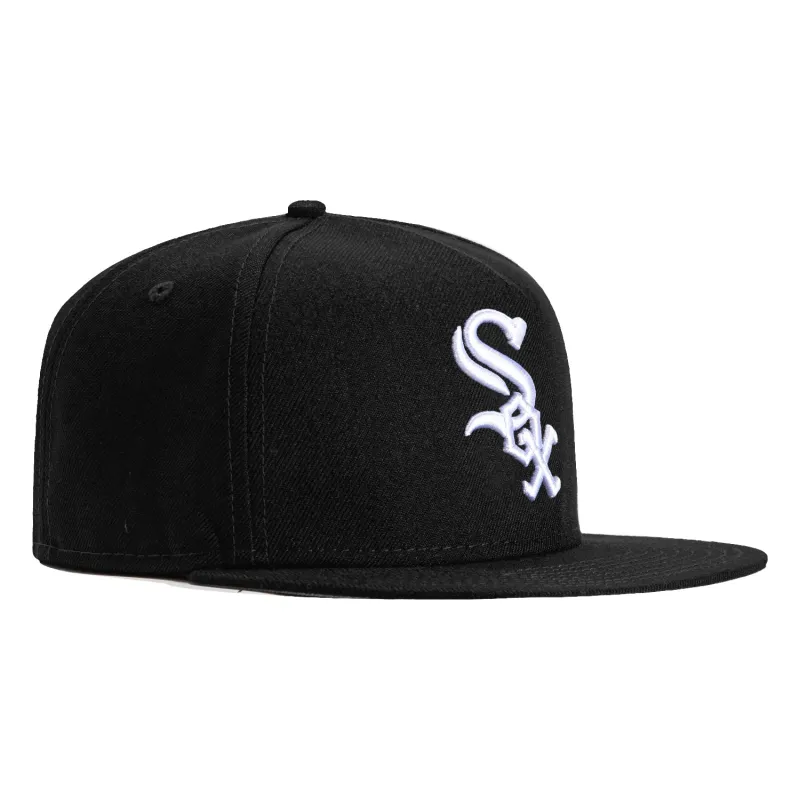 New Era 59Fifty A-frame Chicago White Sox Game Hat - Black sold by Hat Club