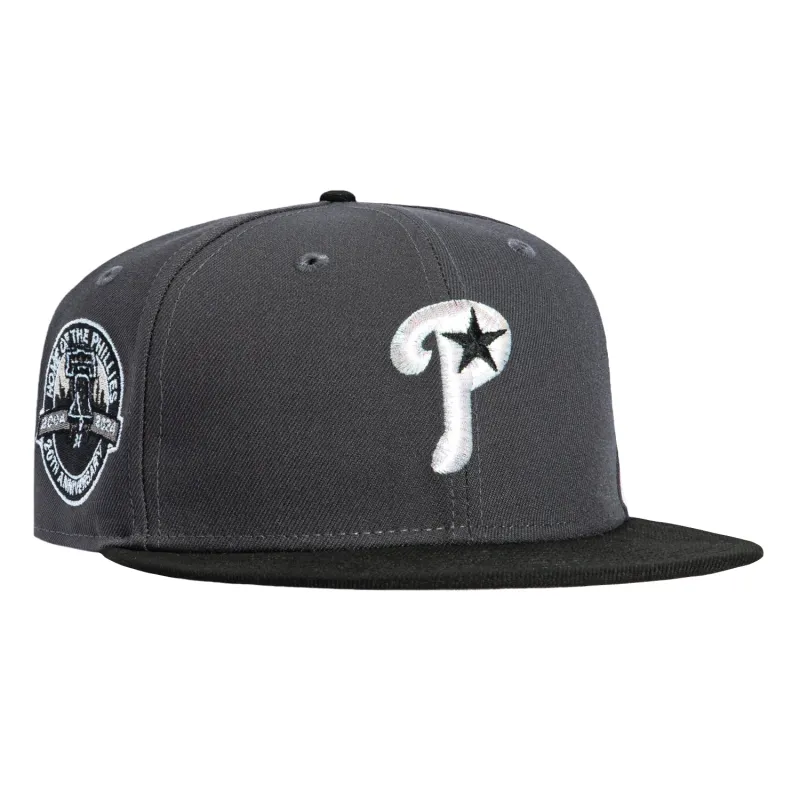 New Era 59Fifty Philadelphia Phillies 20th Anniversary Park Patch Alternate Hat - Graphite, Black sold by Hat Club