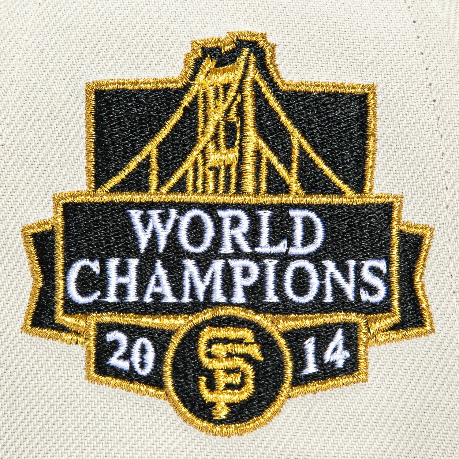 New Era 59Fifty San Francisco Giants 2014 World Series Champions Patch G Hat - Stone, Black, Metallic Gold sold by Hat Club product image thumbnail 5