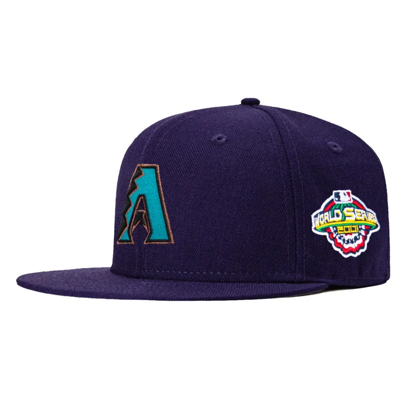 New Era 59Fifty Arizona Diamondbacks 2001 World Series Patch Hat - Purple sold by Hat Club