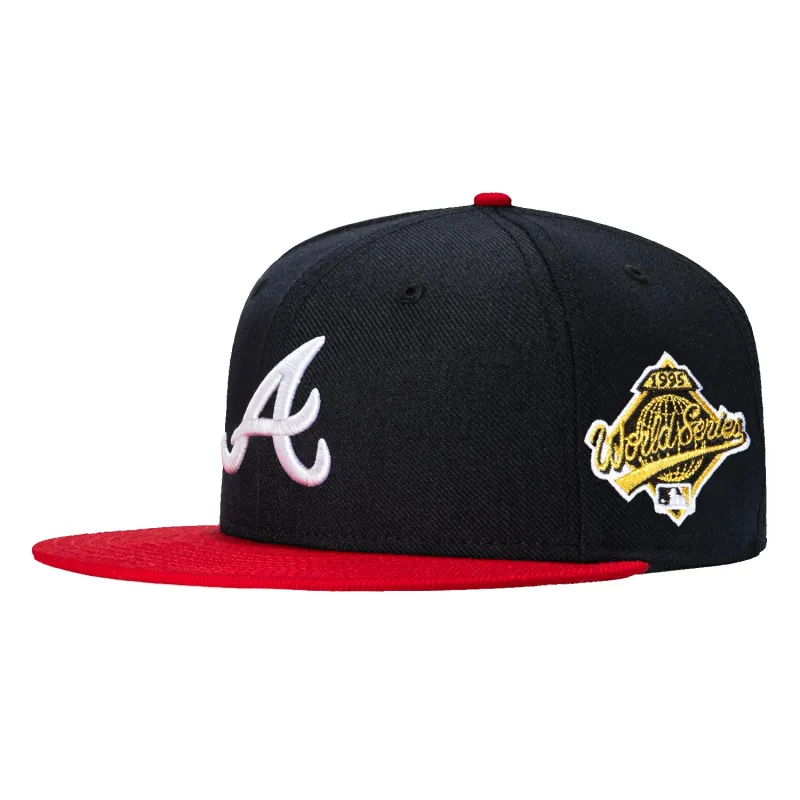 New Era 59Fifty Atlanta Braves 1995 World Series Patch Home Hat -  Navy, Red sold by Hat Club