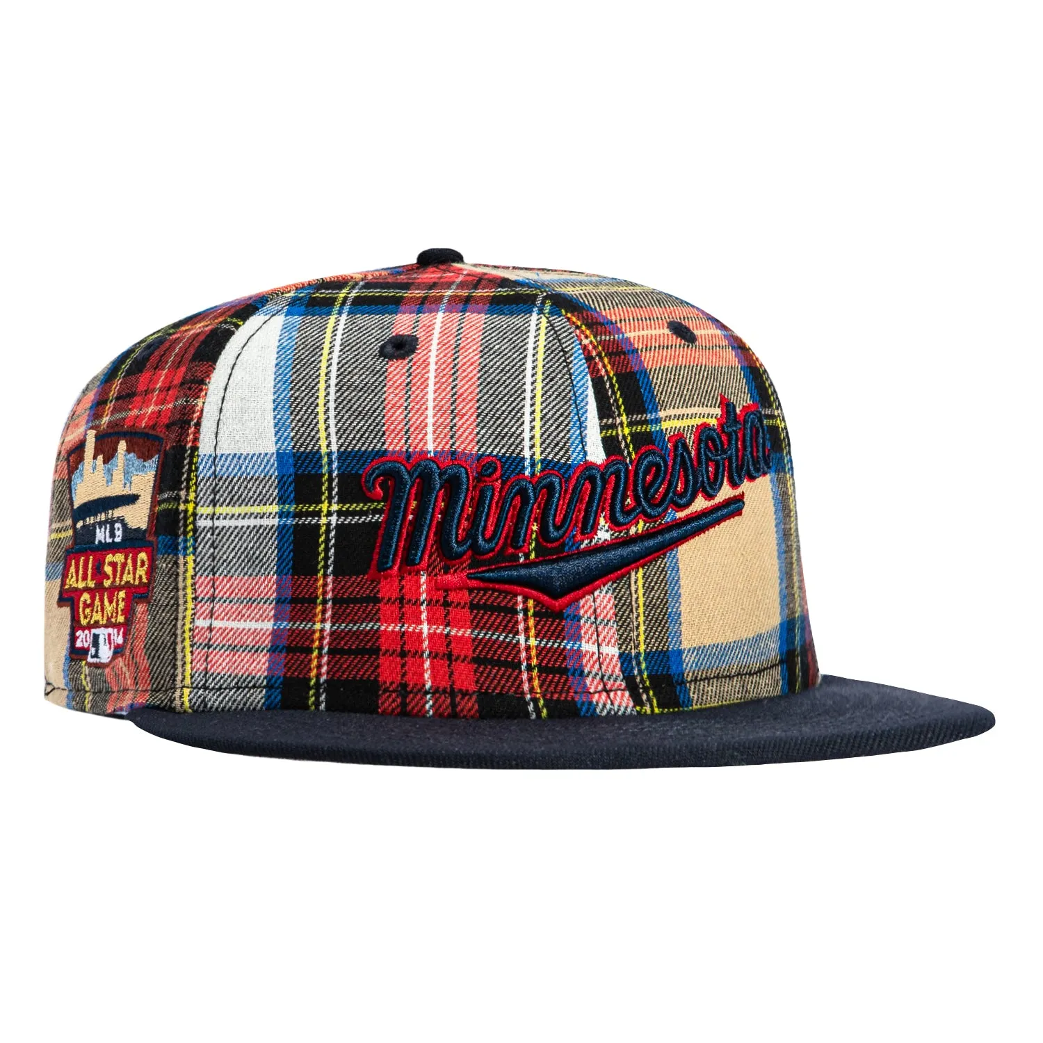 New Era 59Fifty Flannel Minnesota Twins 2014 All Star Game Patch Hat - Red Flannel, Navy sold by Hat Club