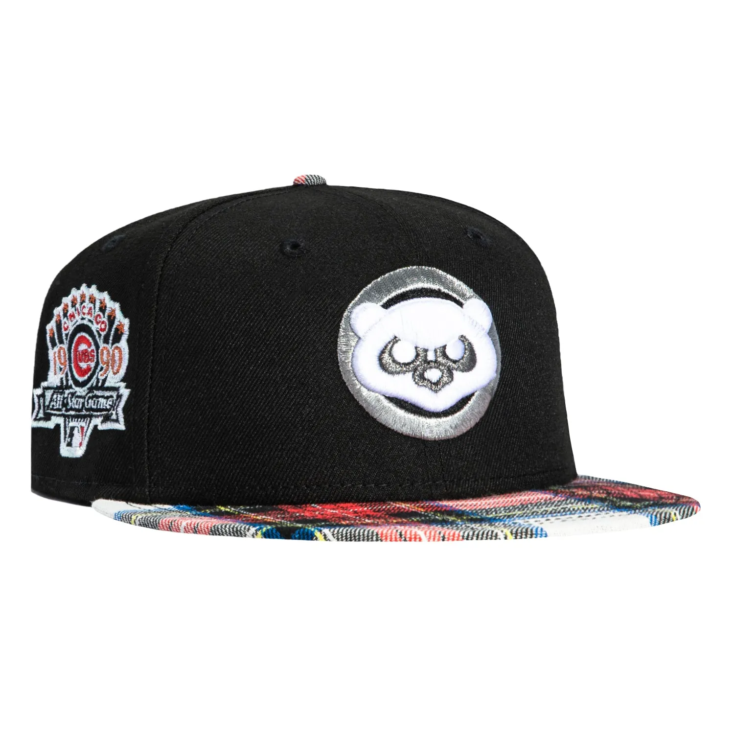 New Era 59Fifty Flannel Chicago Cubs 1990 All Star Game Patch 1979 Hat - Black, Red Flannel sold by Hat Club