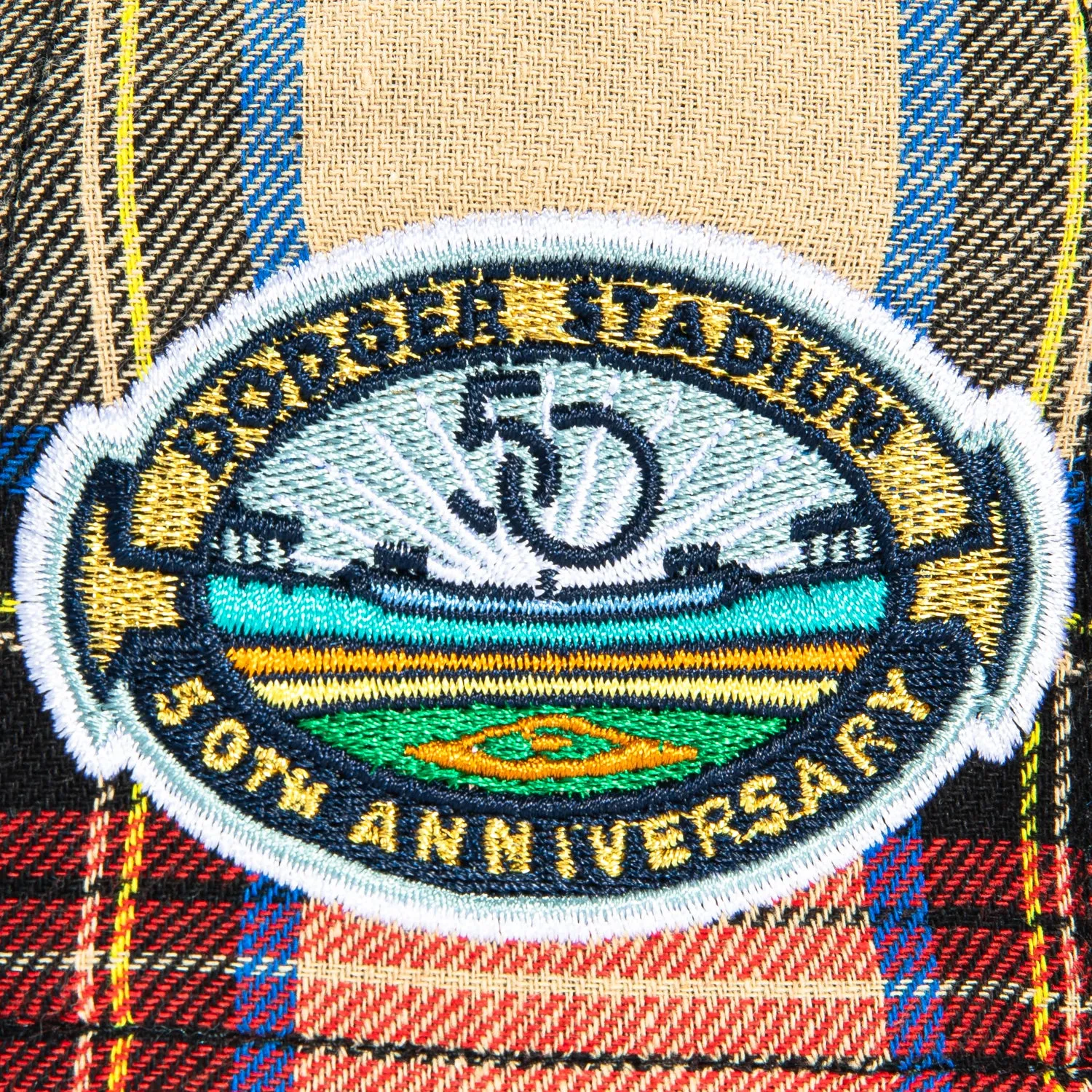 New Era 59Fifty Flannel Los Angeles Dodgers 50th Anniversary Stadium Patch Hat - Red Flannel, Navy sold by Hat Club product image thumbnail 5