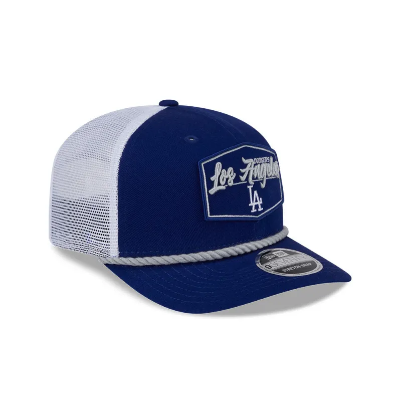 New Era 9Seventy Los Angeles Dodgers Snapback Trucker Pitch Hat - Royal, White made by New Era