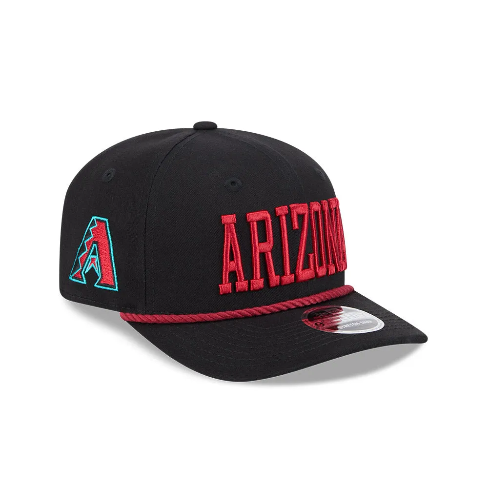 New Era 9Seventy Arizona Diamondbacks Snapback Rope Wordmark Hat - Black, Red sold by Hat Club