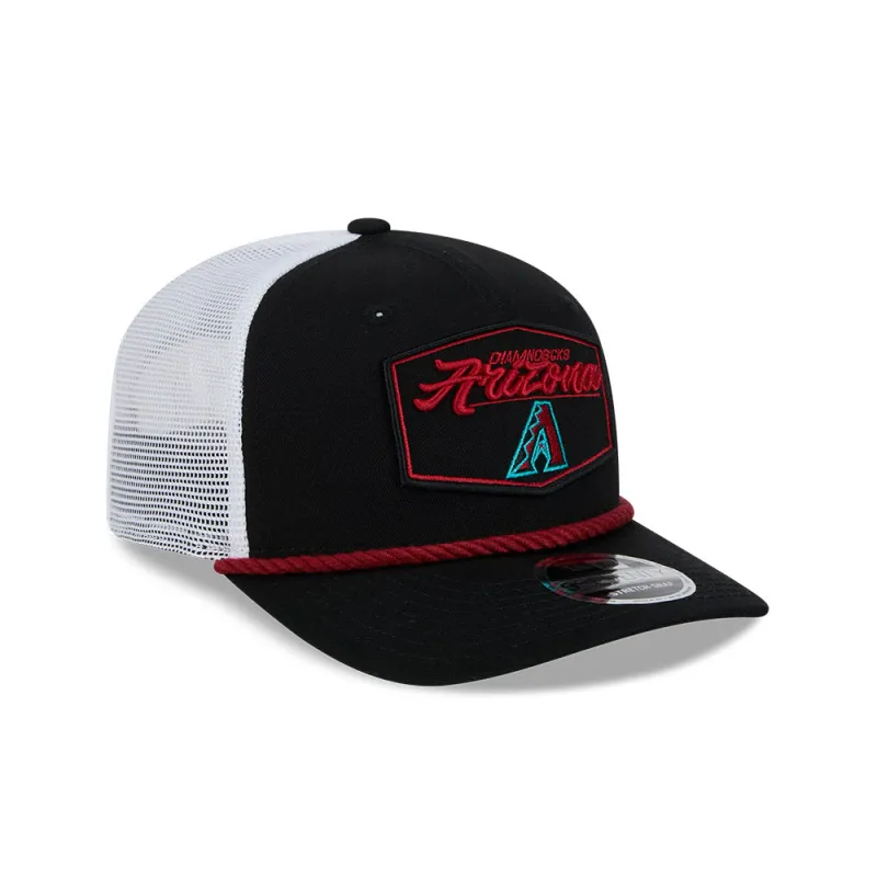 New Era 9Seventy Arizona Diamondbacks Snapback Trucker Pitch Hat - Black, White made by New Era