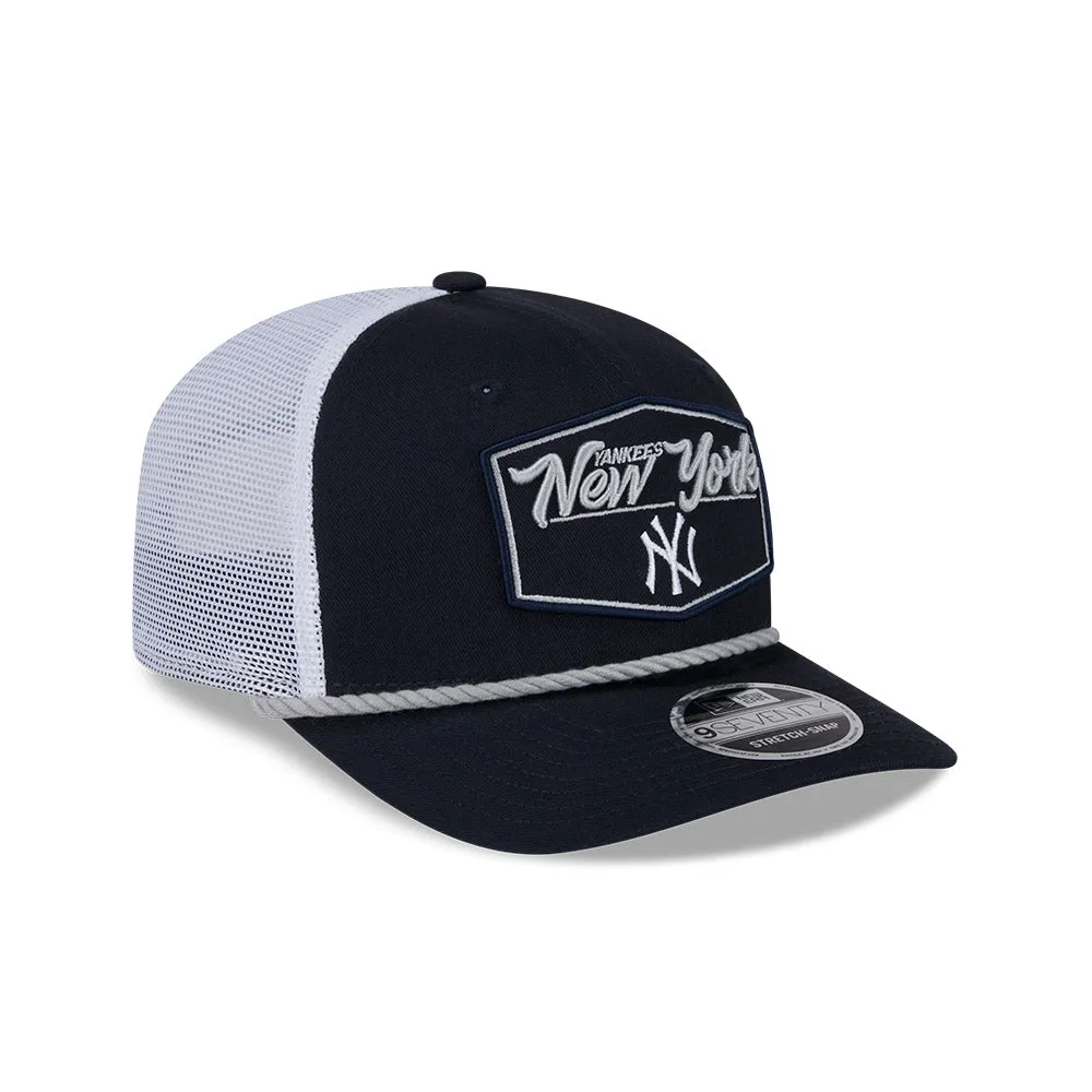 New Era 9Seventy New York Yankees Snapback Trucker Pitch Hat - Navy, White sold by Hat Club