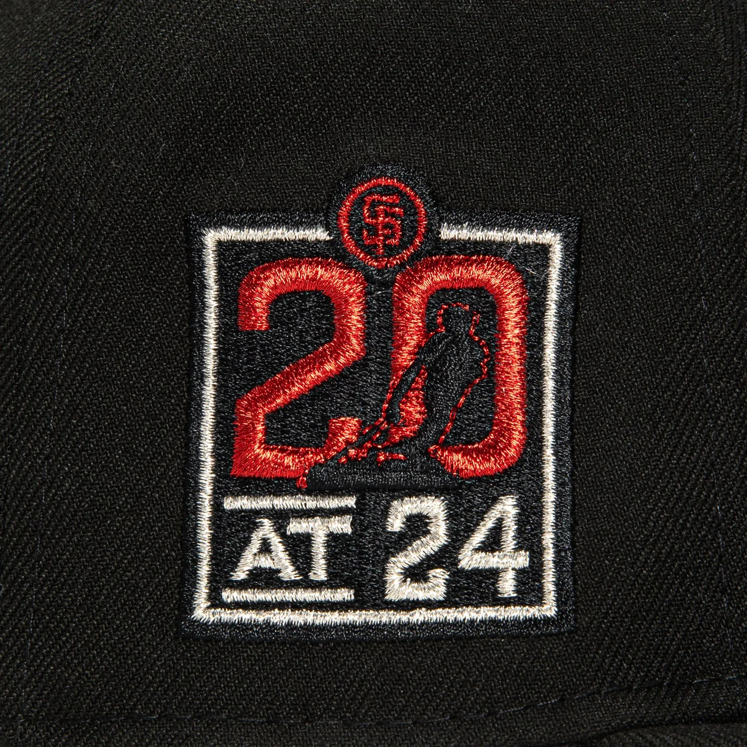 New Era 59Fifty San Francisco Giants 20th Anniversary Patch Hat - Black, Metallic Silver, Red sold by Hat Club product image thumbnail 5
