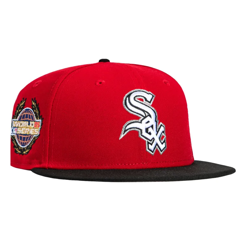 New Era 59Fifty Chicago White Sox 2005 World Series Patch Hat - Red, Black, Metallic Silver sold by Hat Club