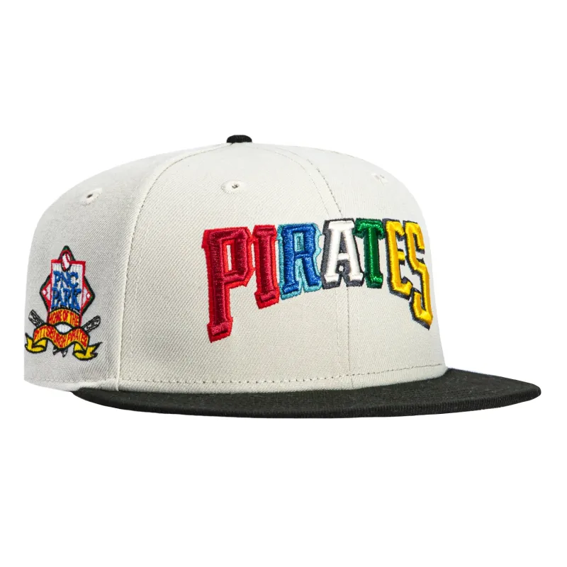 New Era 59Fifty Pittsburgh Pirates PNC Park Patch Word Hat - Stone, Black made by New Era