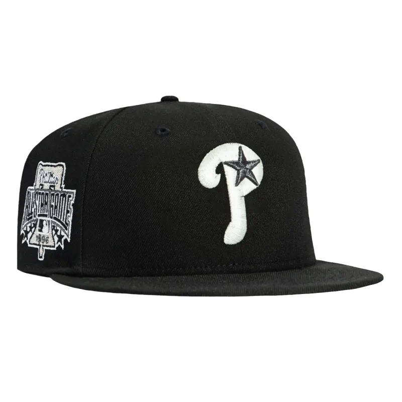 New Era 59Fifty Glow in the Dark Philadelphia Phillies 1996 All Star Game Patch Alternate Hat - Black, White sold by Hat Club