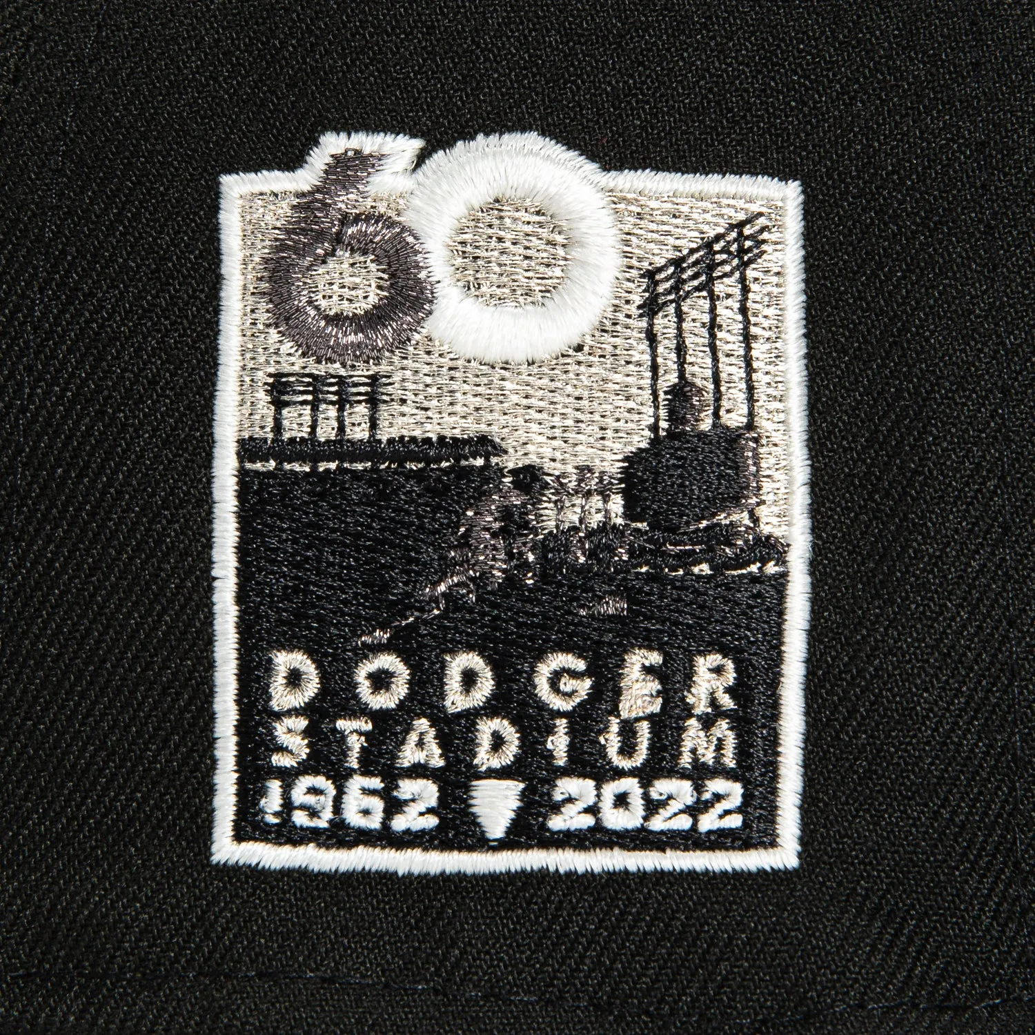 New Era 59Fifty Glow in the Dark Los Angeles Dodgers 60th Anniversary Stadium Patch Script Hat - Black, White sold by Hat Club product image thumbnail 5