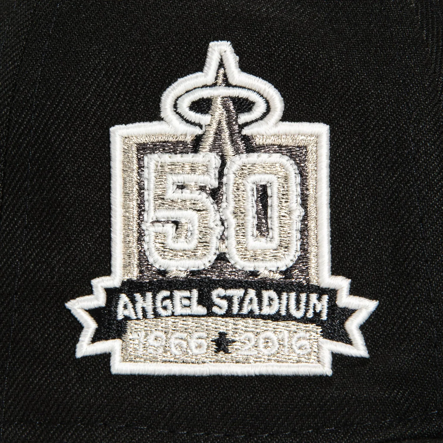 New Era 59Fifty Glow in the Dark Los Angeles Angels 50th Anniversary Stadium Patch Hat - Black, White sold by Hat Club product image thumbnail 5