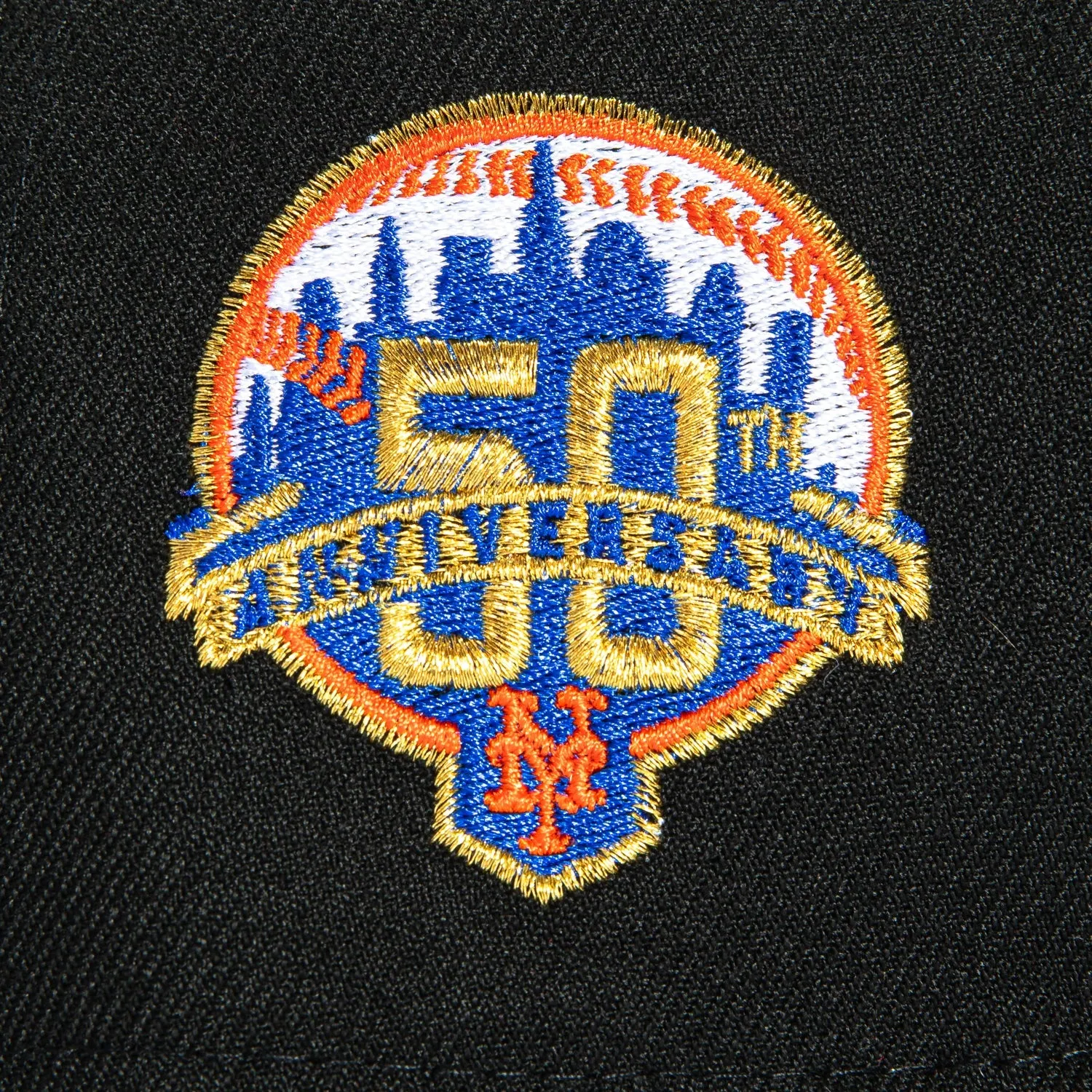 New Era 9Forty A-Frame New York Mets 50th Anniversary Patch Snapback Red UV Hat - Black, Black sold by Hat Club product image thumbnail 4