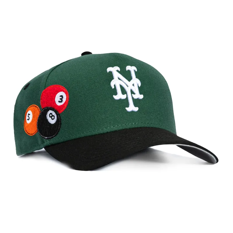 New Era 9Forty A-Frame 8-Ball New York Mets Snapback Hat - Green, Black made by New Era