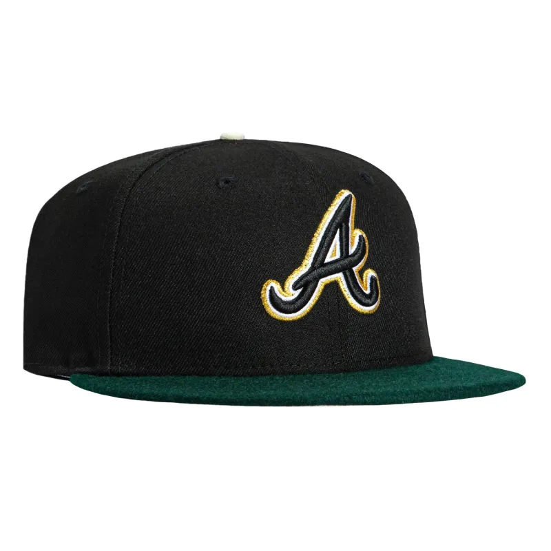 New Era 59Fifty 8-Ball Atlanta Braves Hat - Black, Green sold by Hat Club