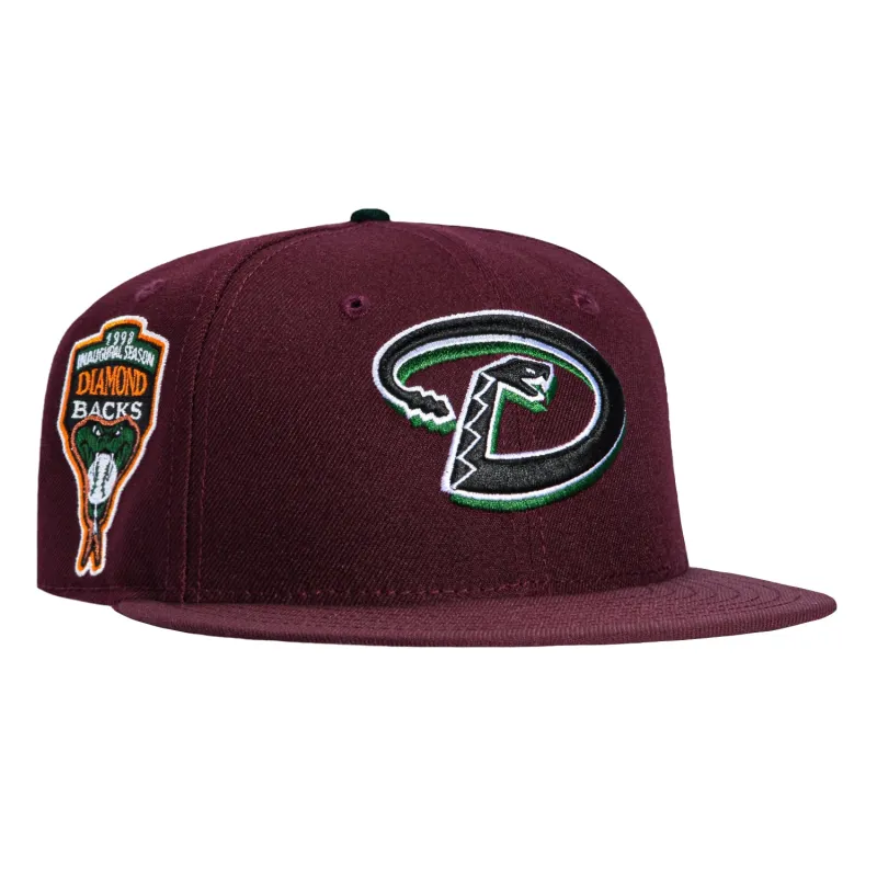 New Era 59Fifty 8-Ball Arizona Diamondbacks Inaugural Patch D Hat - Maroon sold by Hat Club