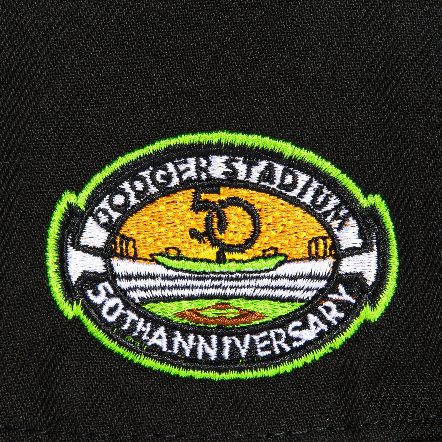 New Era 59Fifty Aux Pack Los Angeles Dodgers 50th Anniversary Stadium Patch Hat - Black, White, Lime Green sold by Hat Club product image thumbnail 5