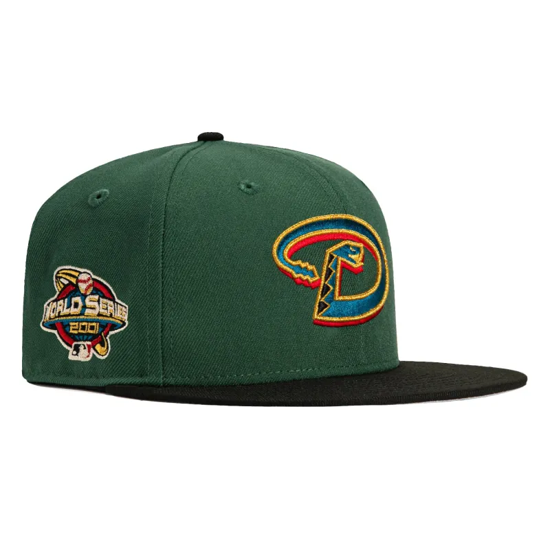 New Era 59Fifty Arizona Diamondbacks 2001 World Series Patch D Hat - Green, Black, Indigo, Red sold by Hat Club