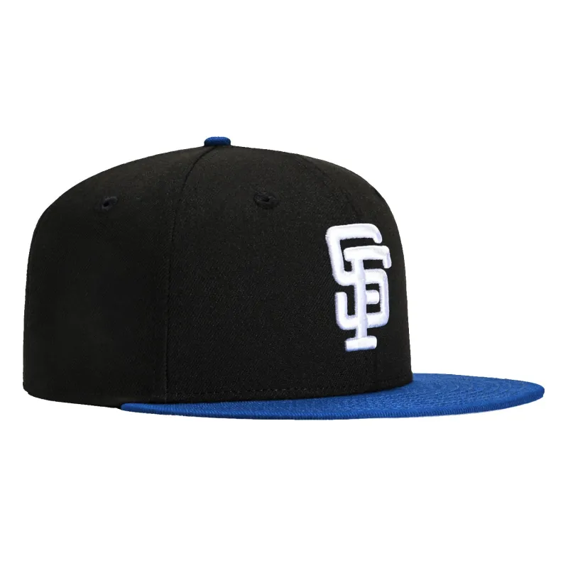 New Era 59Fifty San Francisco Giants Patch Hat - Black, Royal, White sold by Hat Club