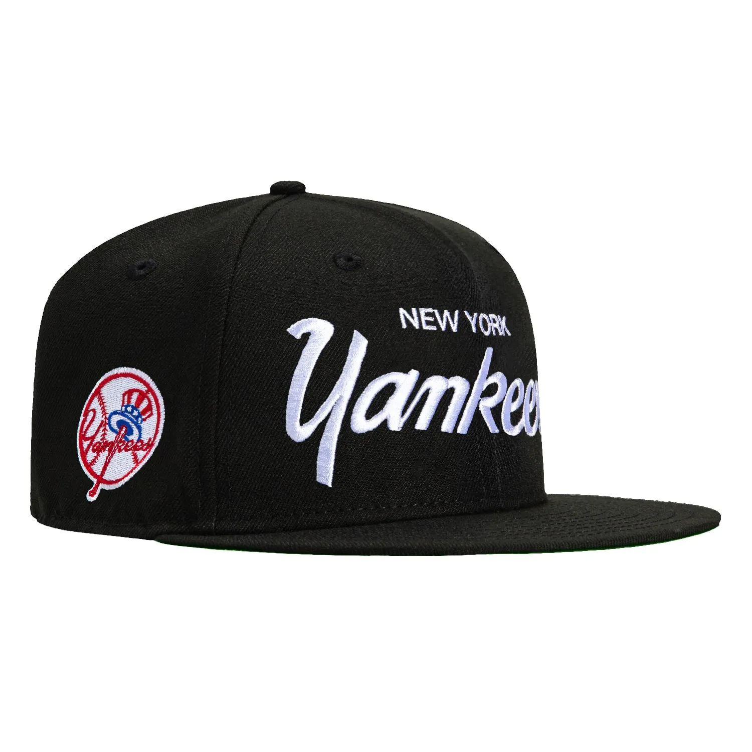 New Era 59Fifty New York Yankees Logo Patch Script Hat - Black sold by Hat Club