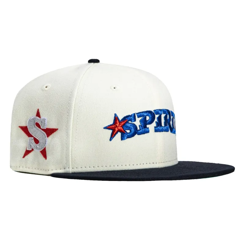 New Era 59Fifty San Bernardino Spirit Logo Patch Word Hat - White, Navy sold by Hat Club