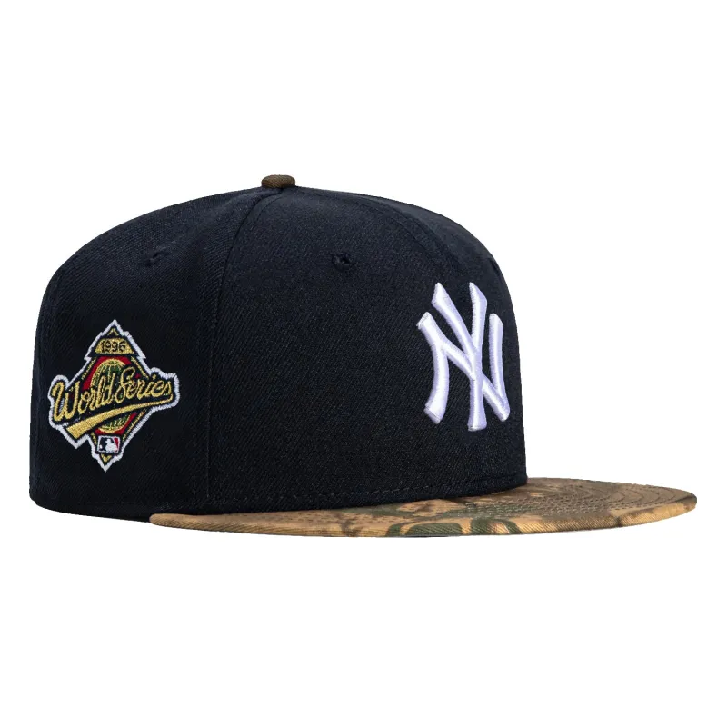 New Era 59Fifty Blur Tree New York Yankees 1996 World Series Patch Hat - Navy, Camo sold by Hat Club