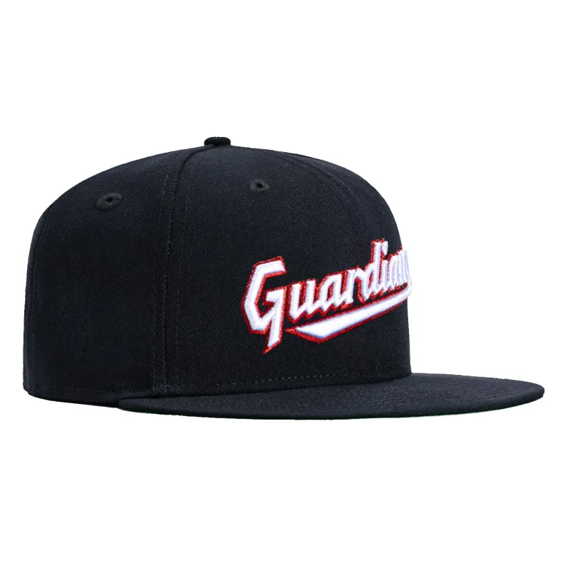 New Era 59Fifty Cleveland Guardians Script Hat - Navy, White, Red sold by Hat Club