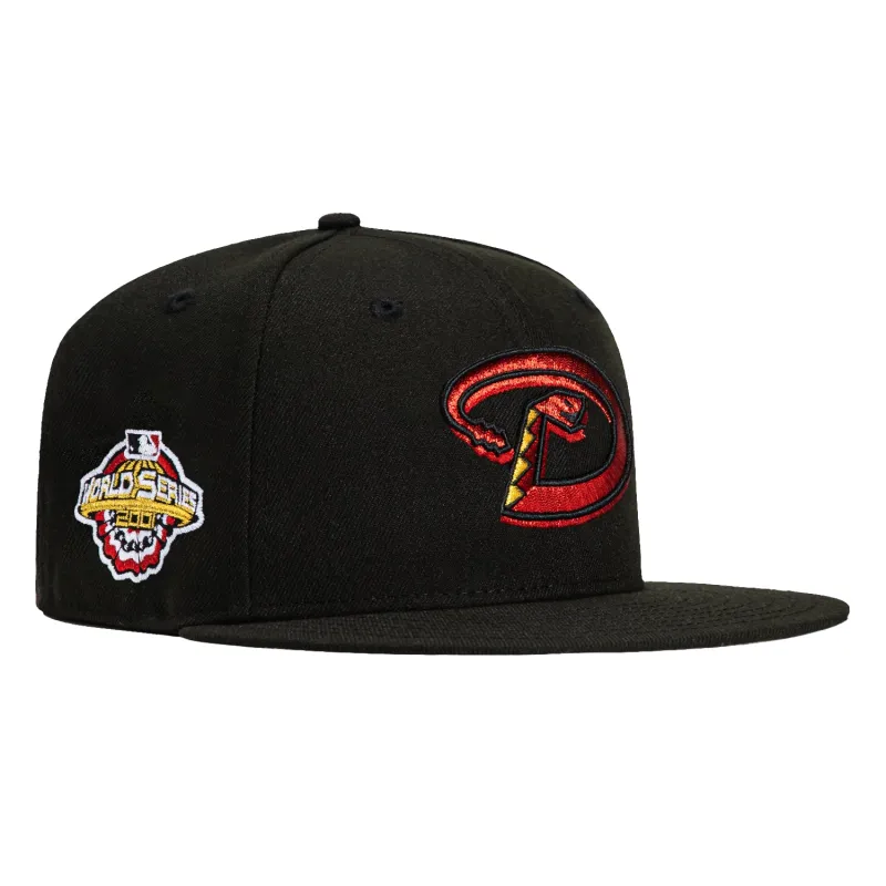 New Era 59Fifty Candy Apple Arizona Diamondbacks 2001 World Series Patch D Hat - Black, Red sold by Hat Club