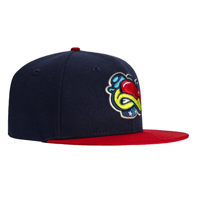 New Era 59Fifty Columbus Blue Jackets Bug Hat - Light Navy, Red sold by Hat Club