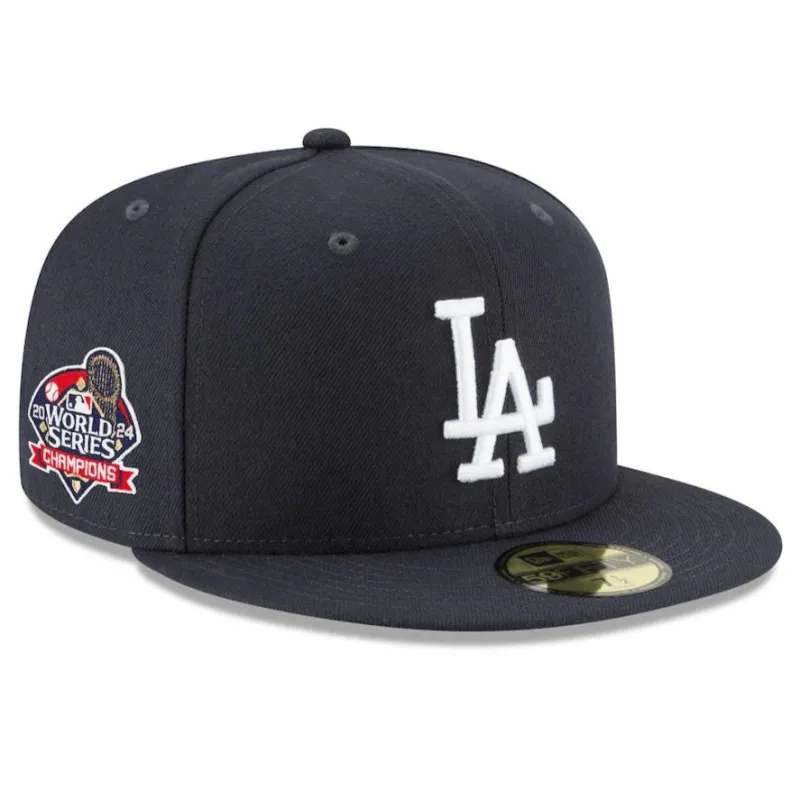 New Era 59Fifty Los Angeles Dodgers 2024 World Series Champions Patch Hat - Navy sold by Hat Club
